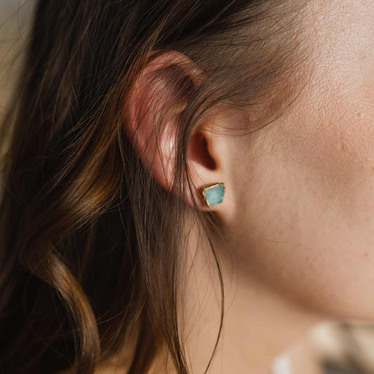 genuine amazonite earrings