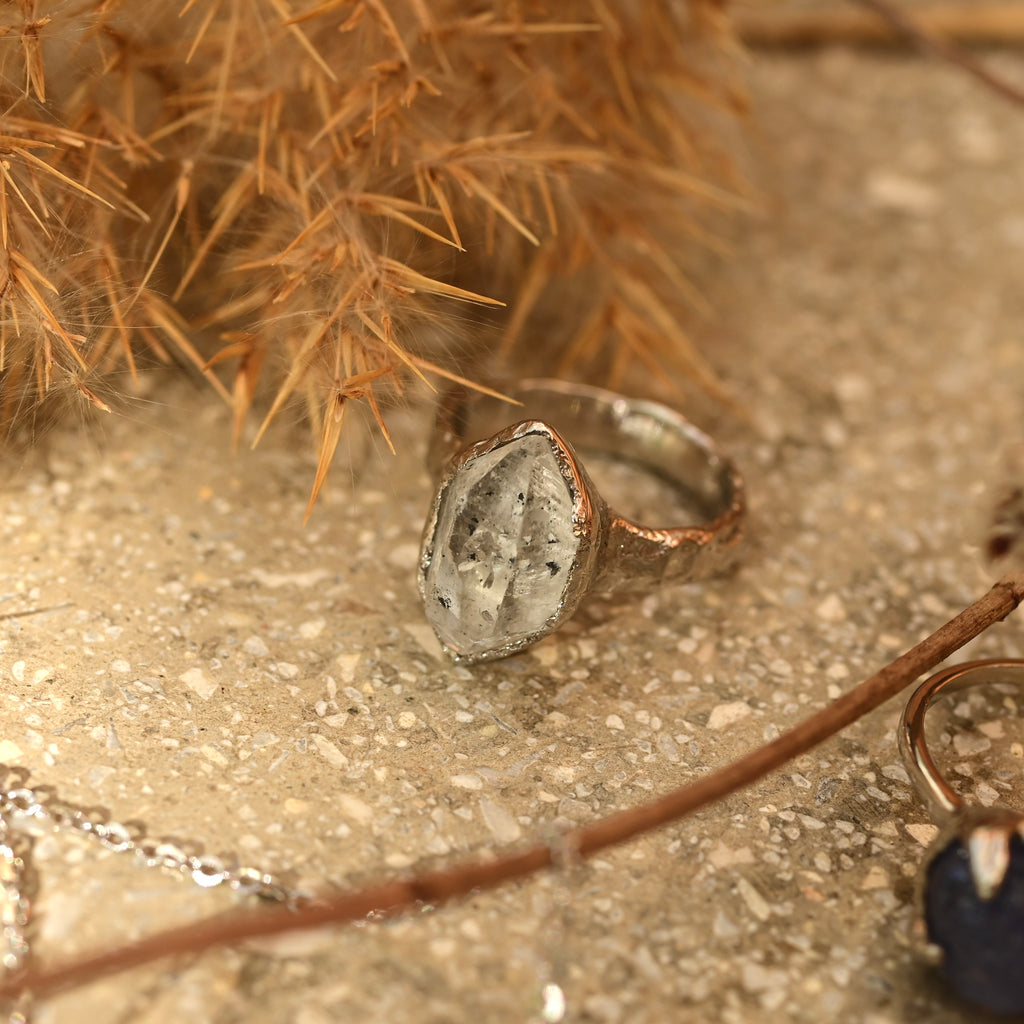02/2 HERKIMER SILVER GYŰRŰ /MÉRET: 48/