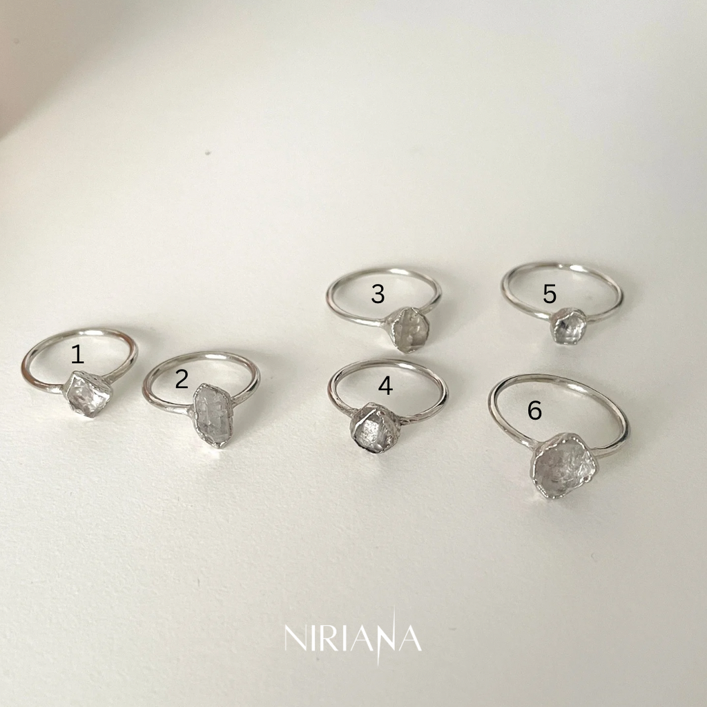 HERKIMER DIAMOND SILVER RING