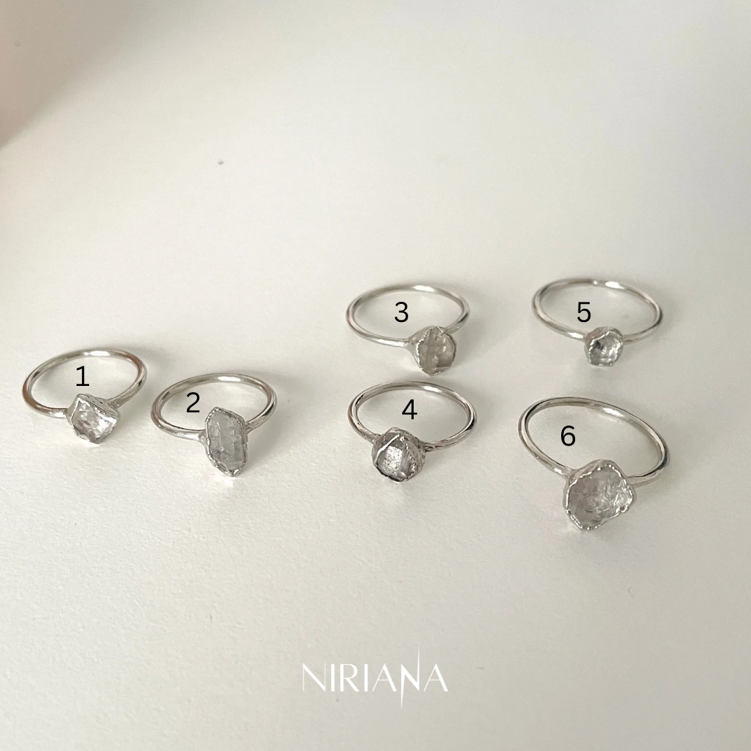 HERKIMER DIAMOND SILVER RING