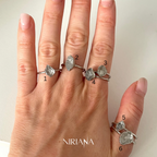 HERKIMER DIAMOND SILVER RING
