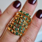 EMERALD STATEMENT RING