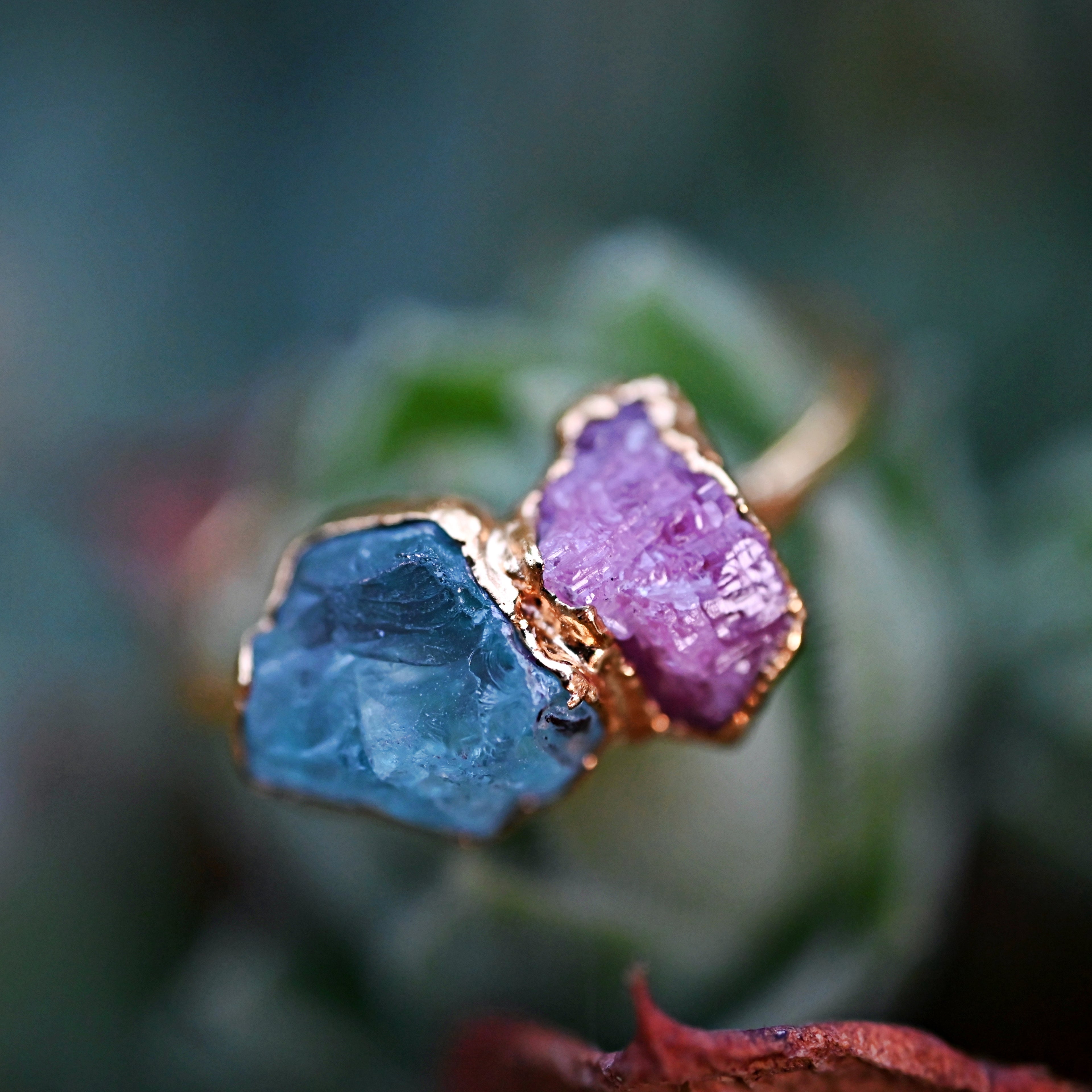 APATITE &amp; PINK TOURMALINE COCKTAIL RING