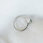 EMERALD SILVER RING