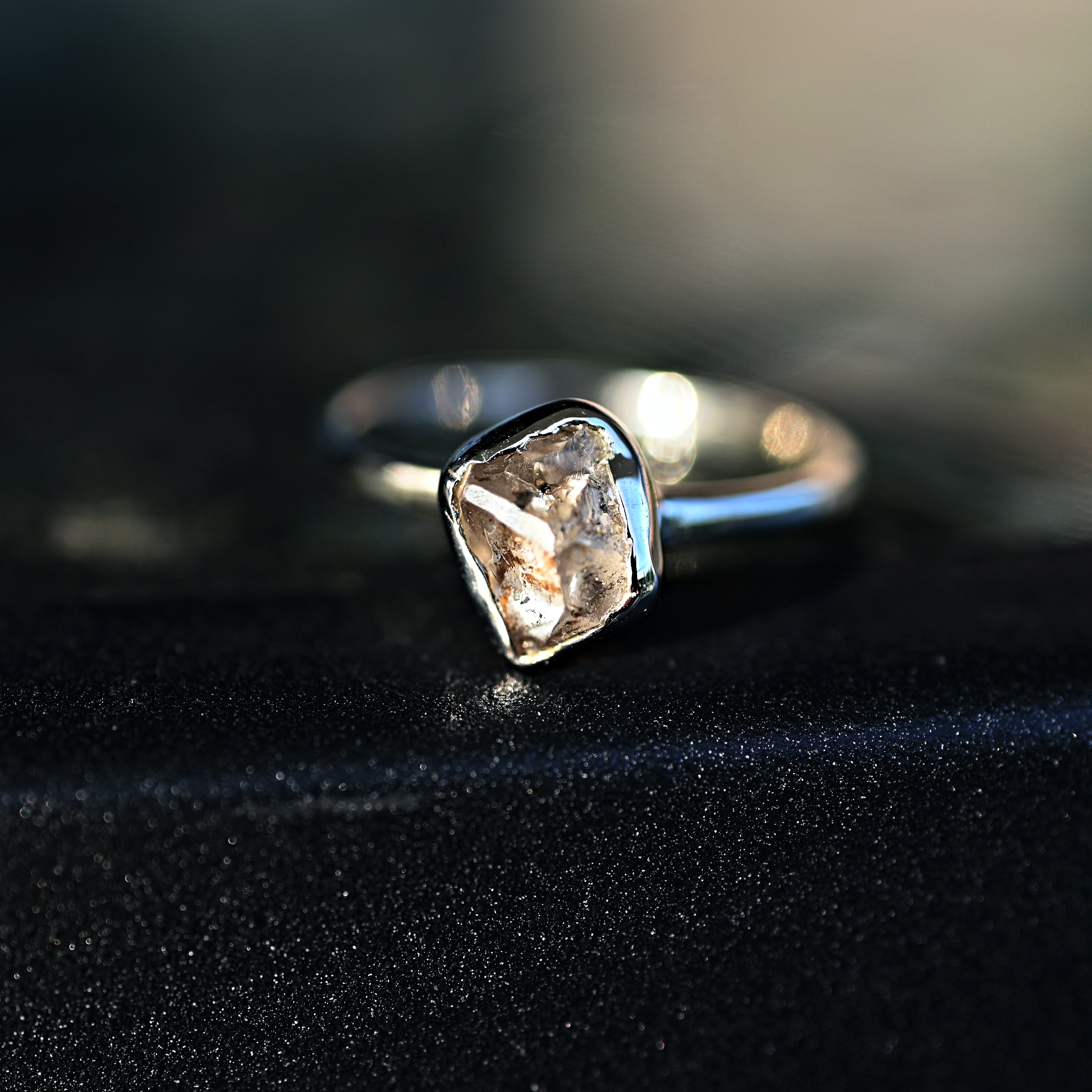 HERKIMER DIAMOND SILVER RING
