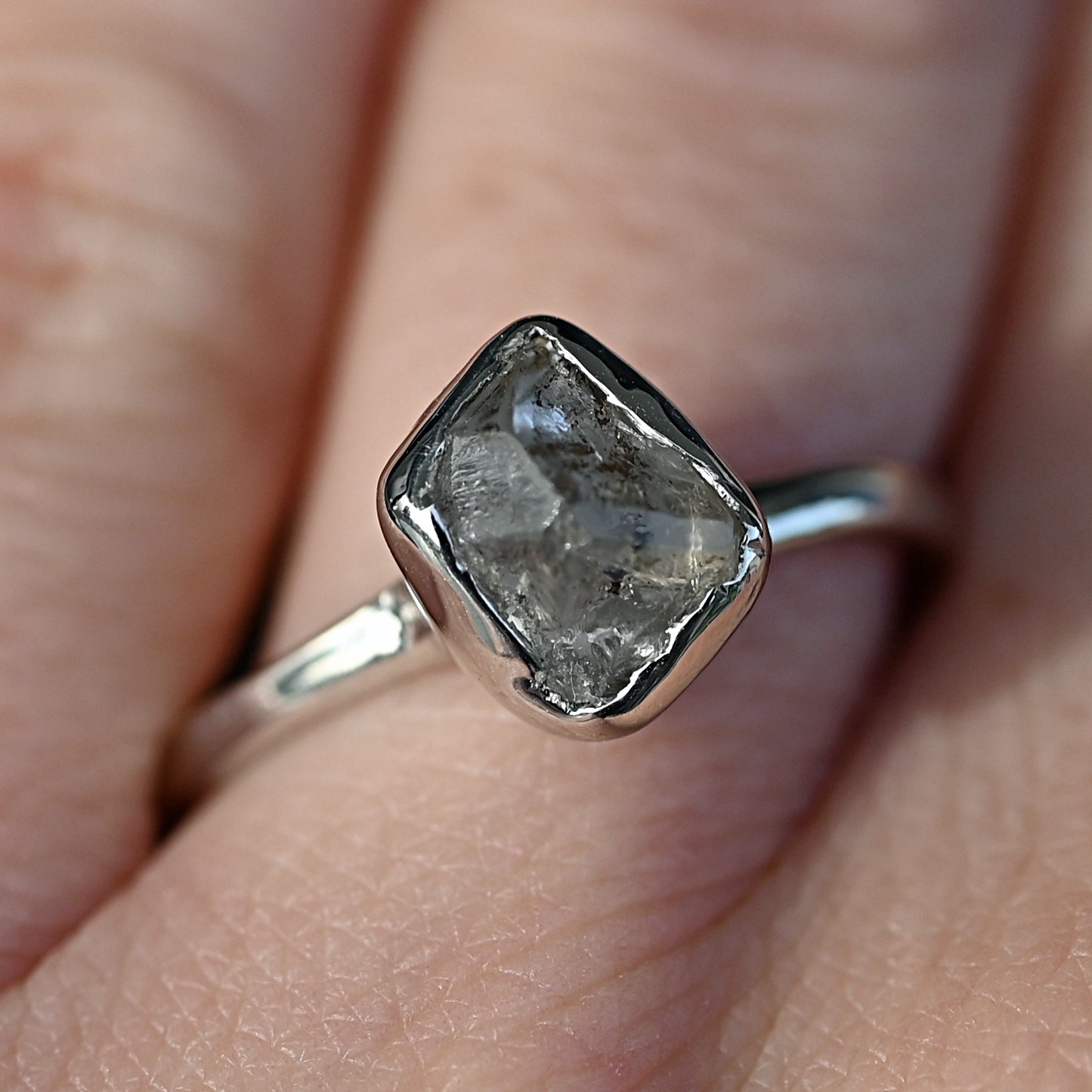HERKIMER DIAMOND SILVER RING