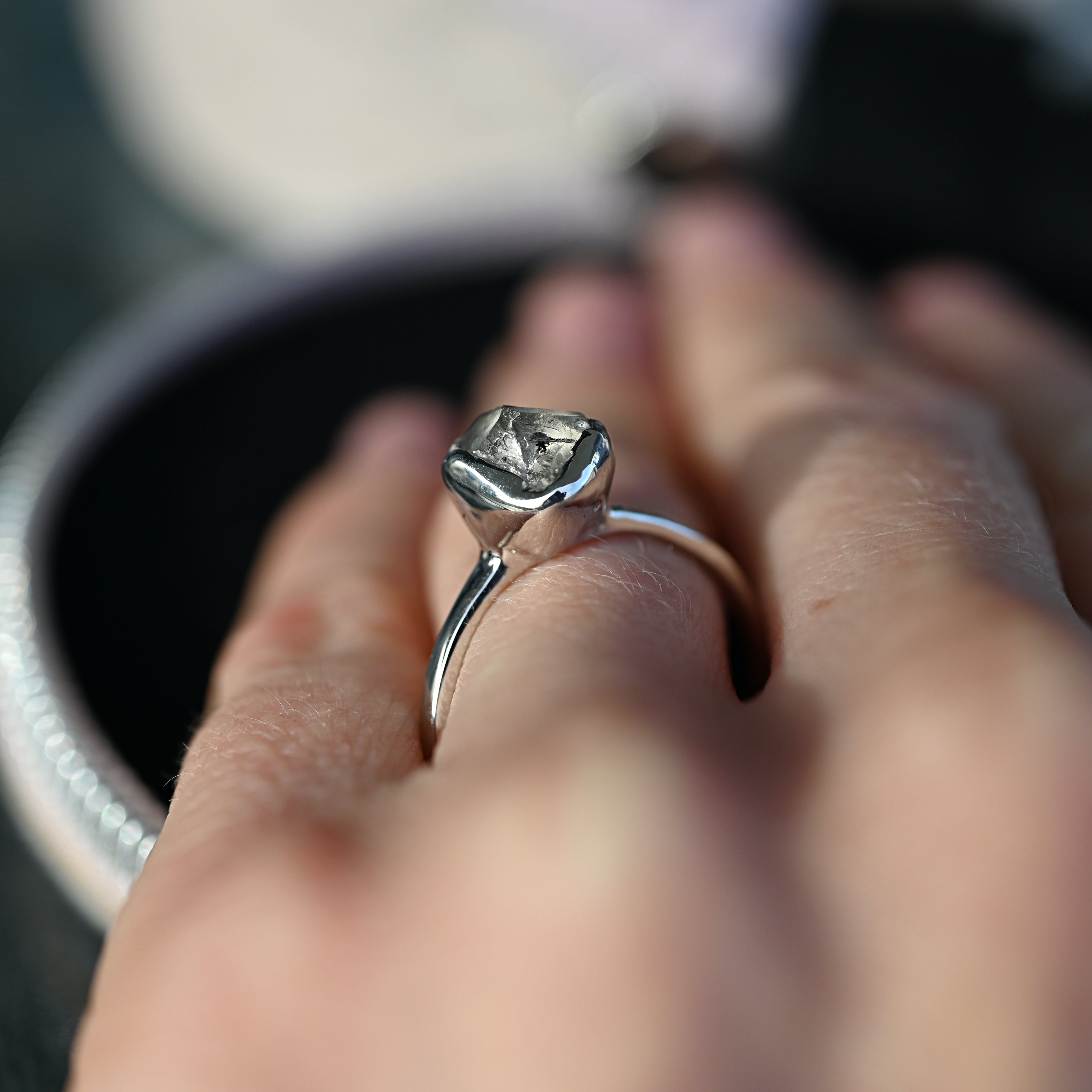 HERKIMER DIAMOND SILVER RING