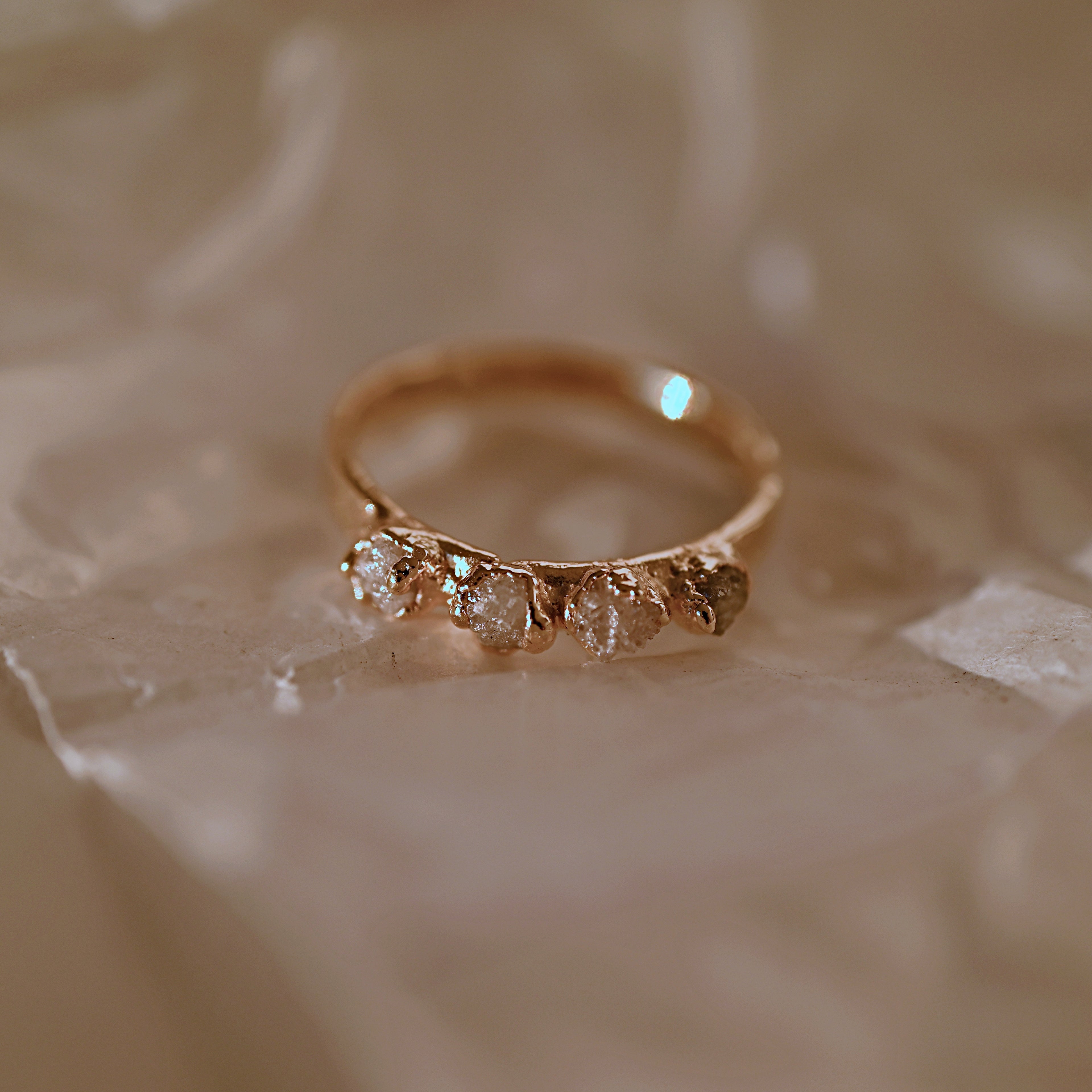 RAW DIAMOND STATEMENT RING
