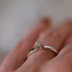 RAW DIAMOND SILVER RING
