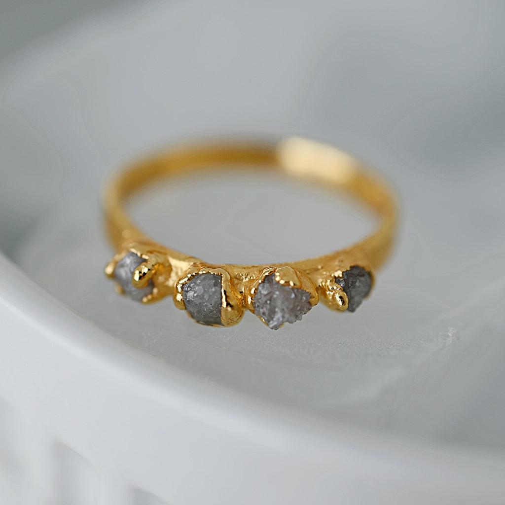 RAW DIAMOND STATEMENT RING