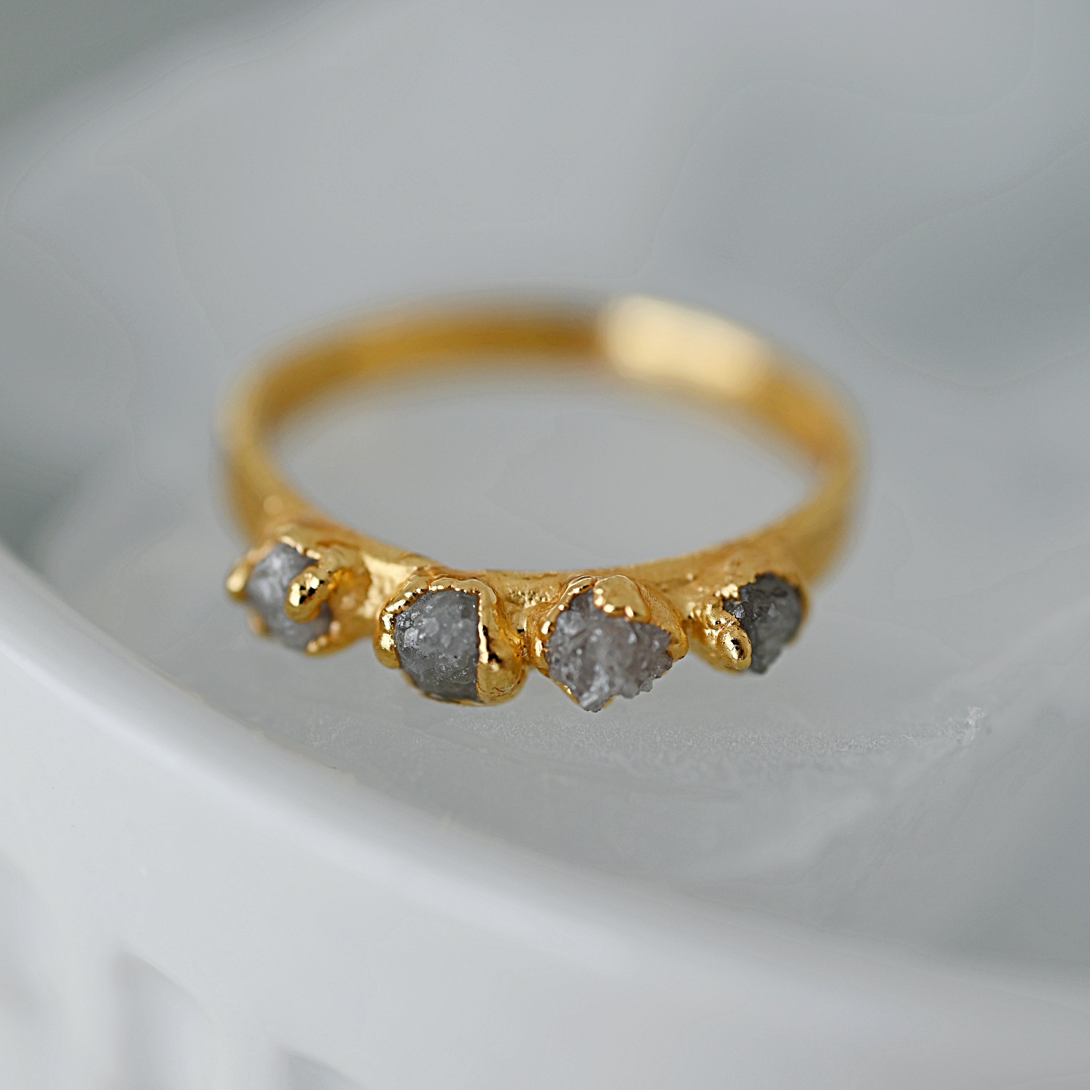 RAW DIAMOND STATEMENT RING