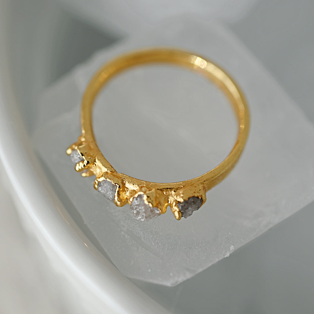 RAW DIAMOND STATEMENT RING