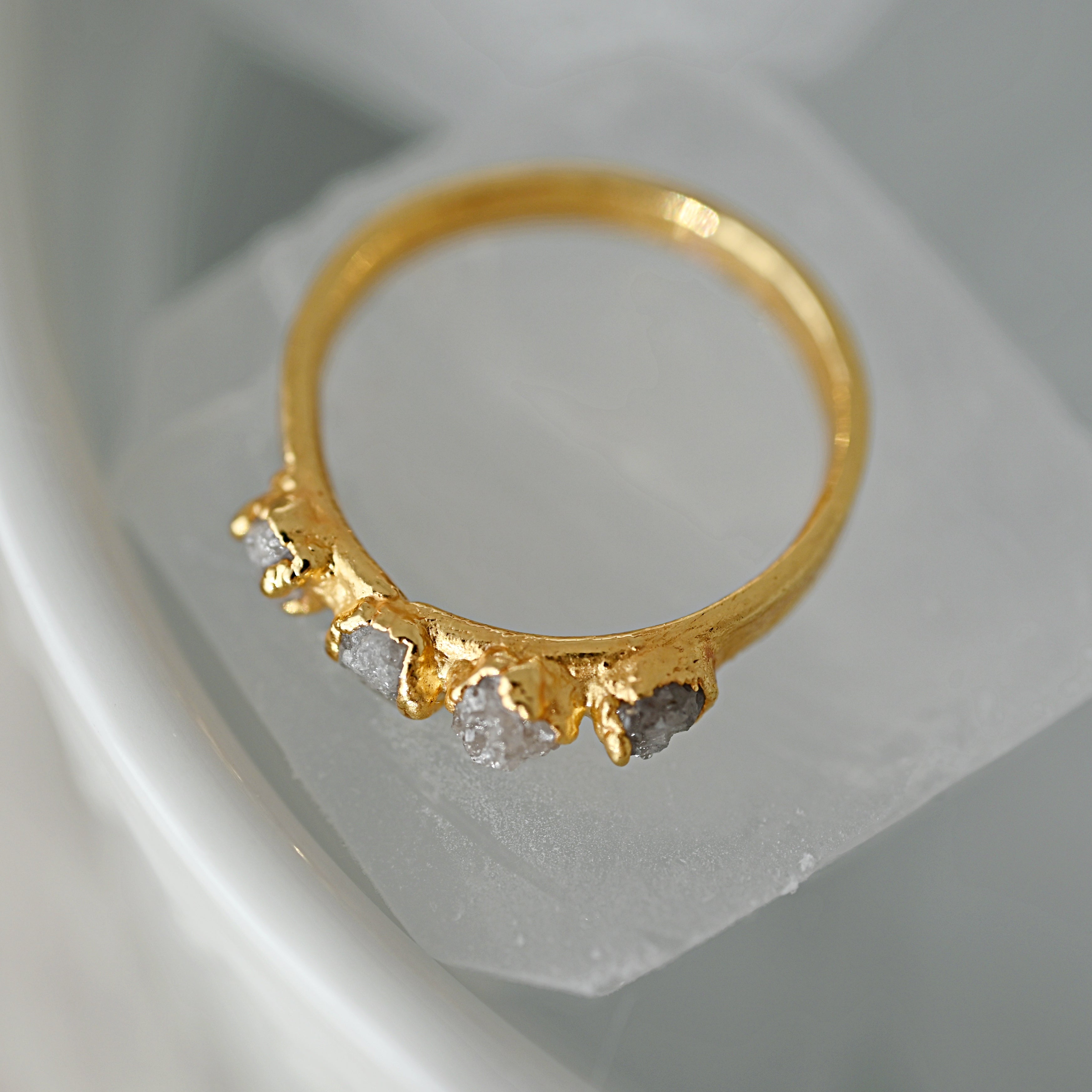 RAW DIAMOND STATEMENT RING