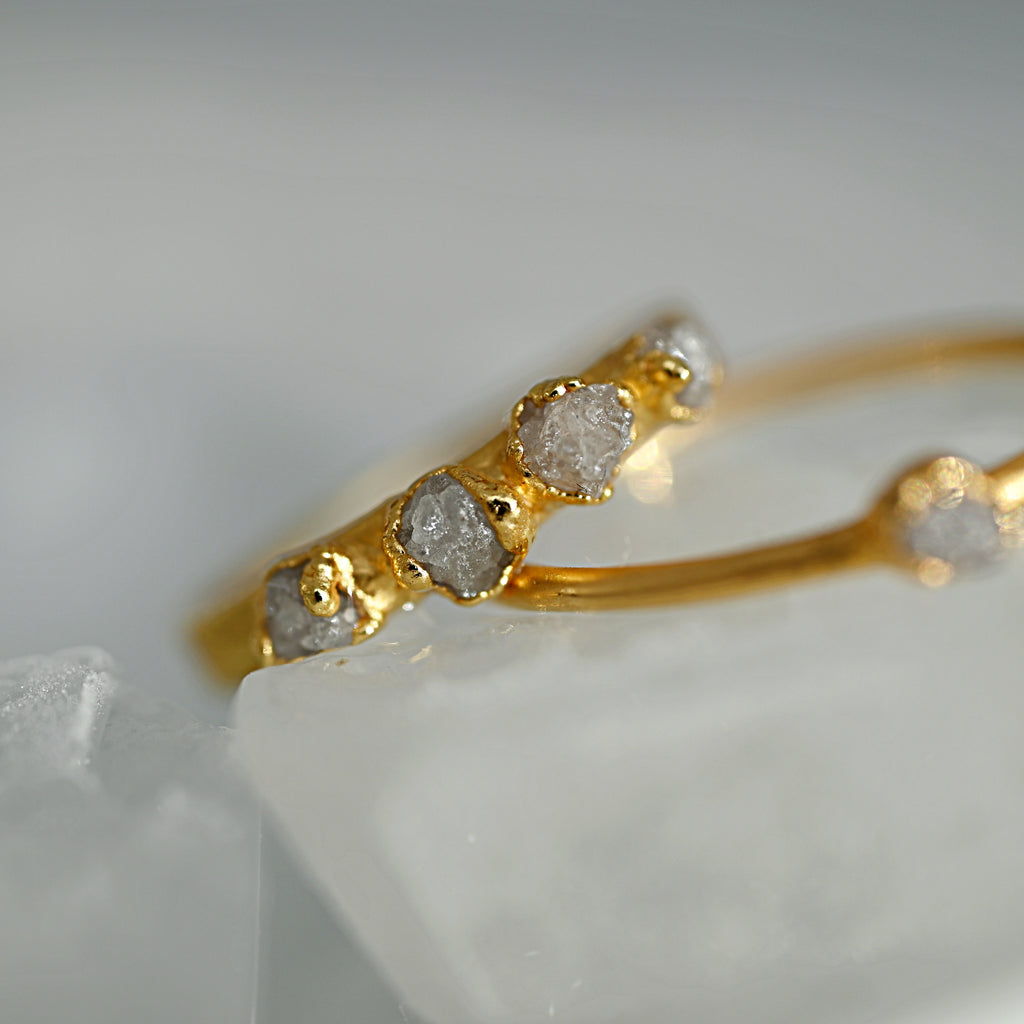RAW DIAMOND STATEMENT RING