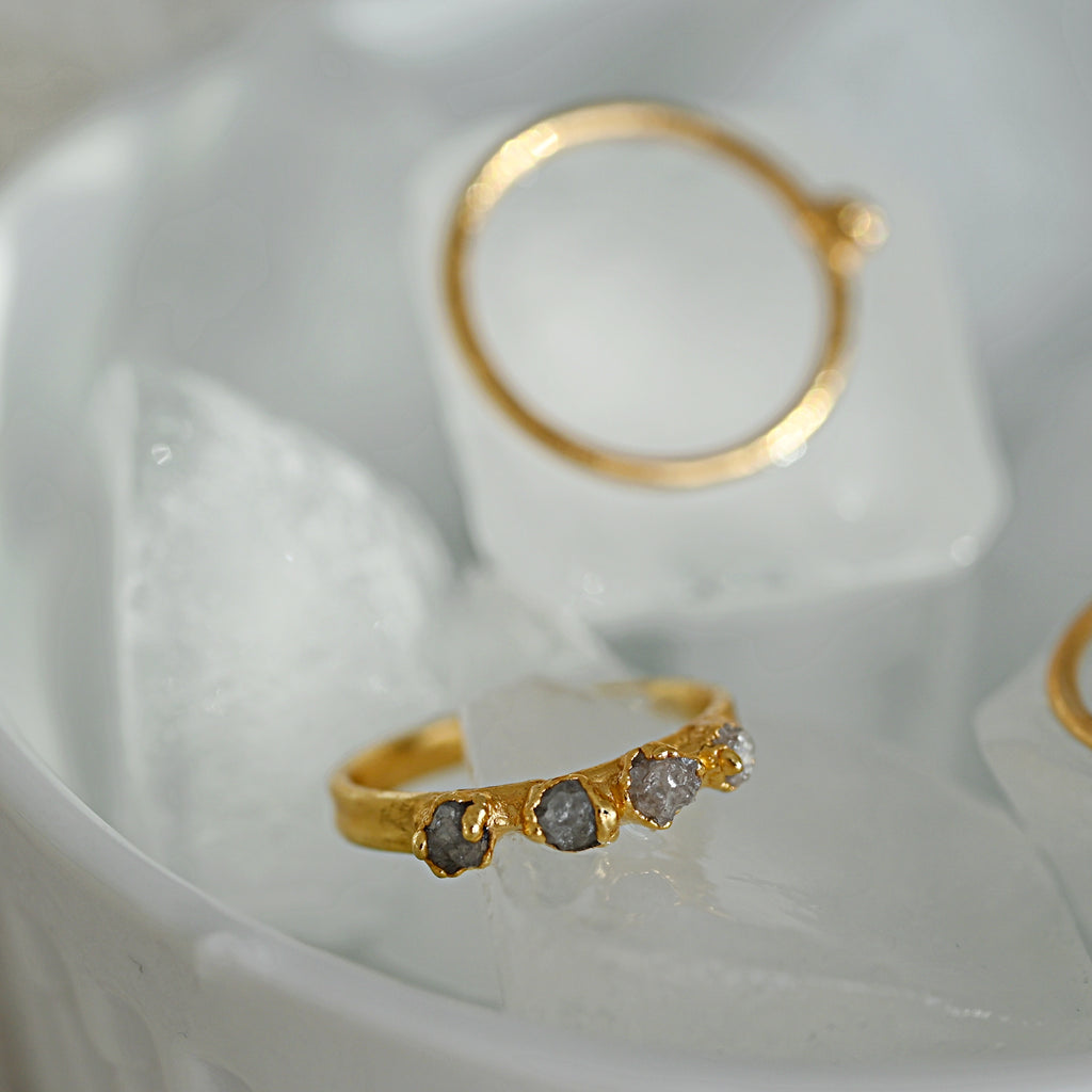 RAW DIAMOND STATEMENT RING