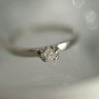 RAW DIAMOND SILVER RING