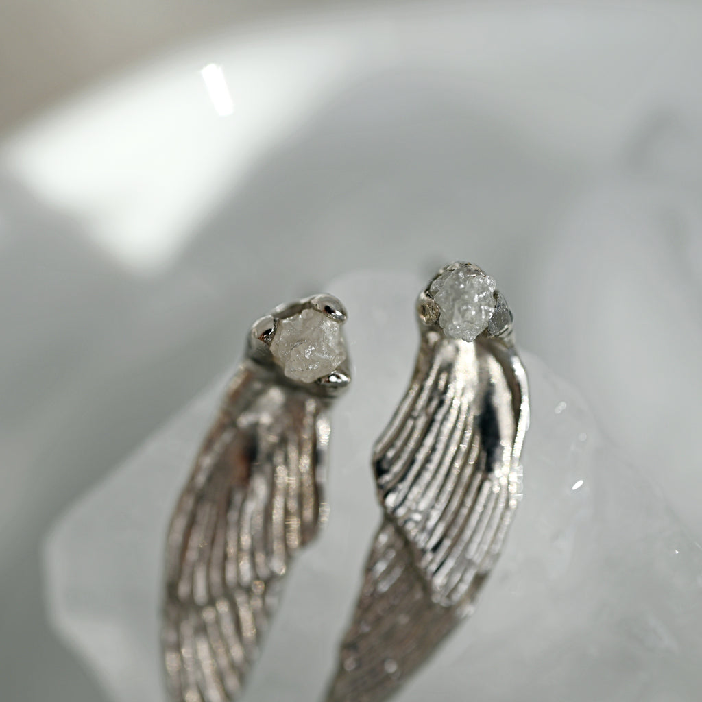 LARGE ICE FLOWER DIAMOND EARRINGS