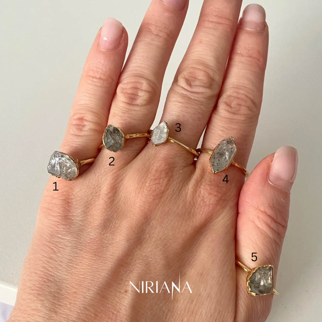 HERKIMER DIAMOND GOLD RING