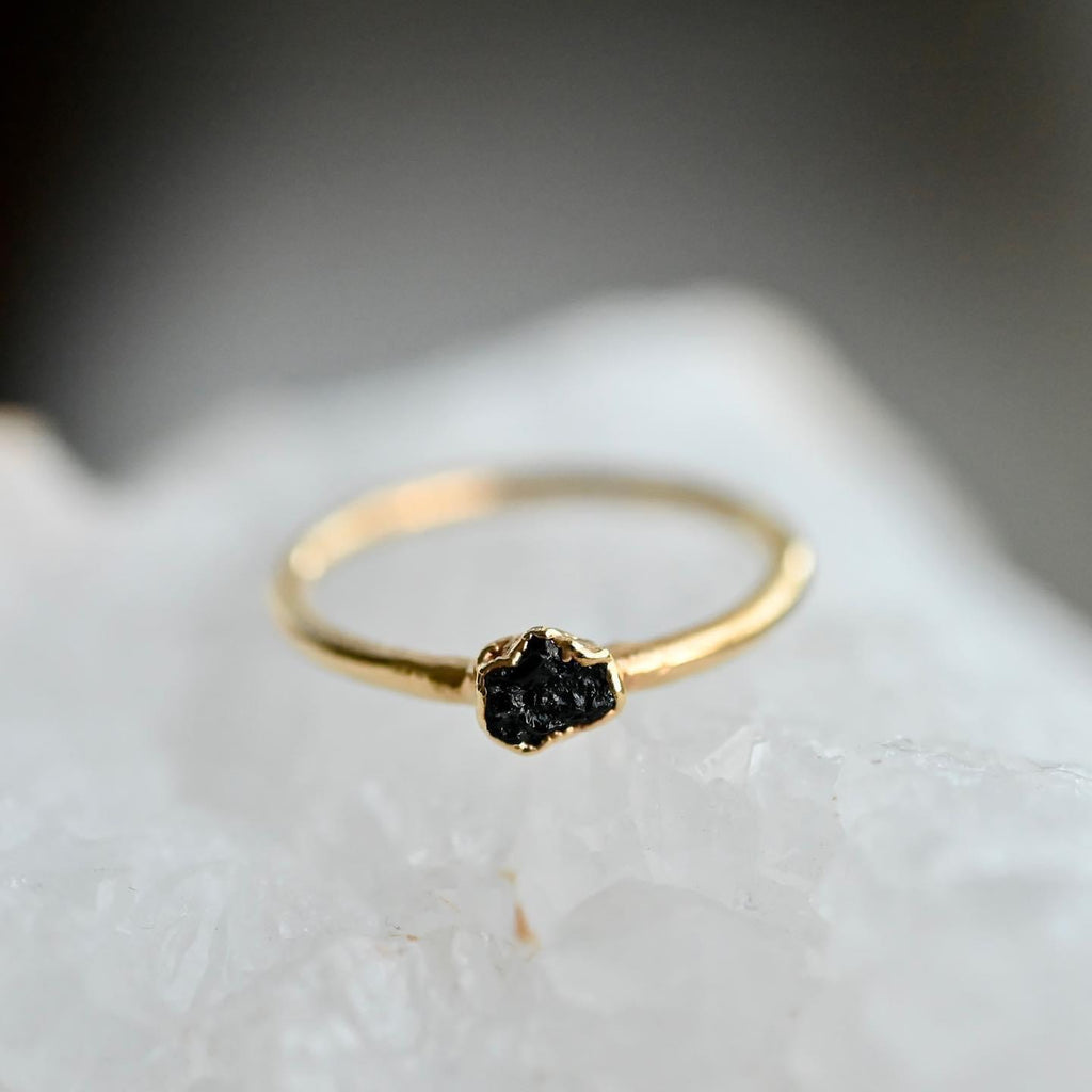 BLACK TOURMALINE MINI RING