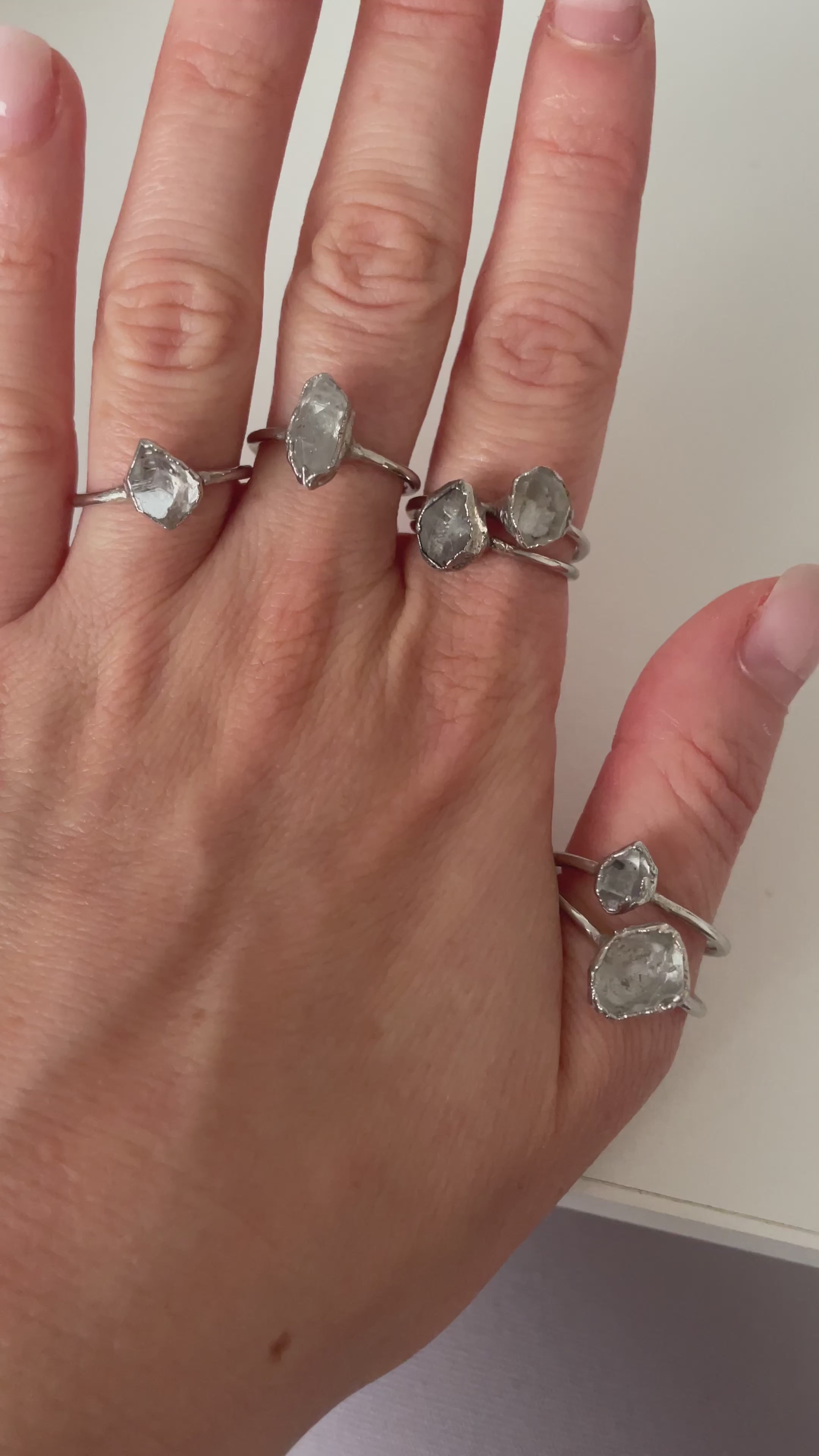 HERKIMER DIAMOND SILVER RING