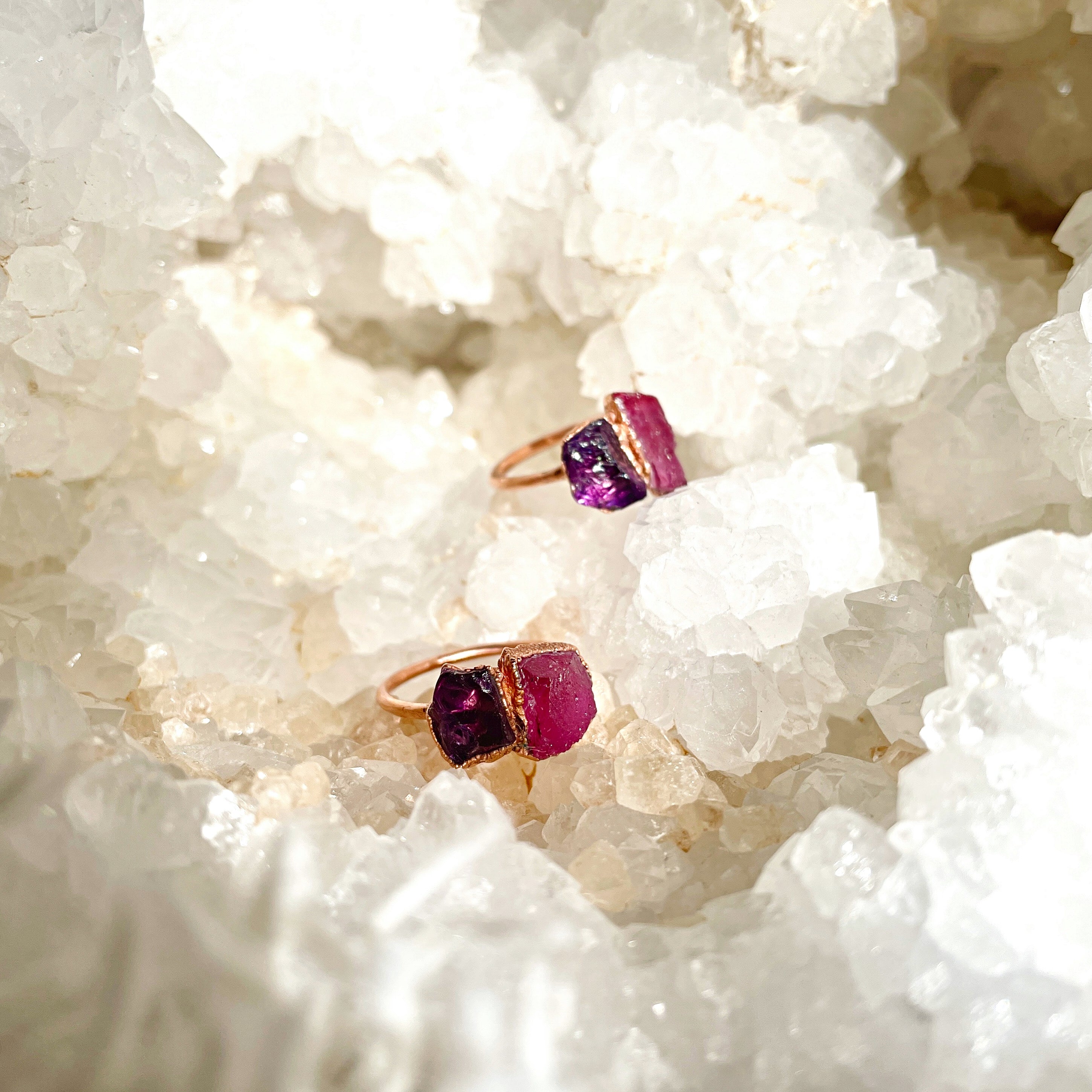 AMETHYST &amp; RUBY COCKTAIL RING