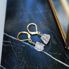 ROSE QUARTZ DROP EARRINGS