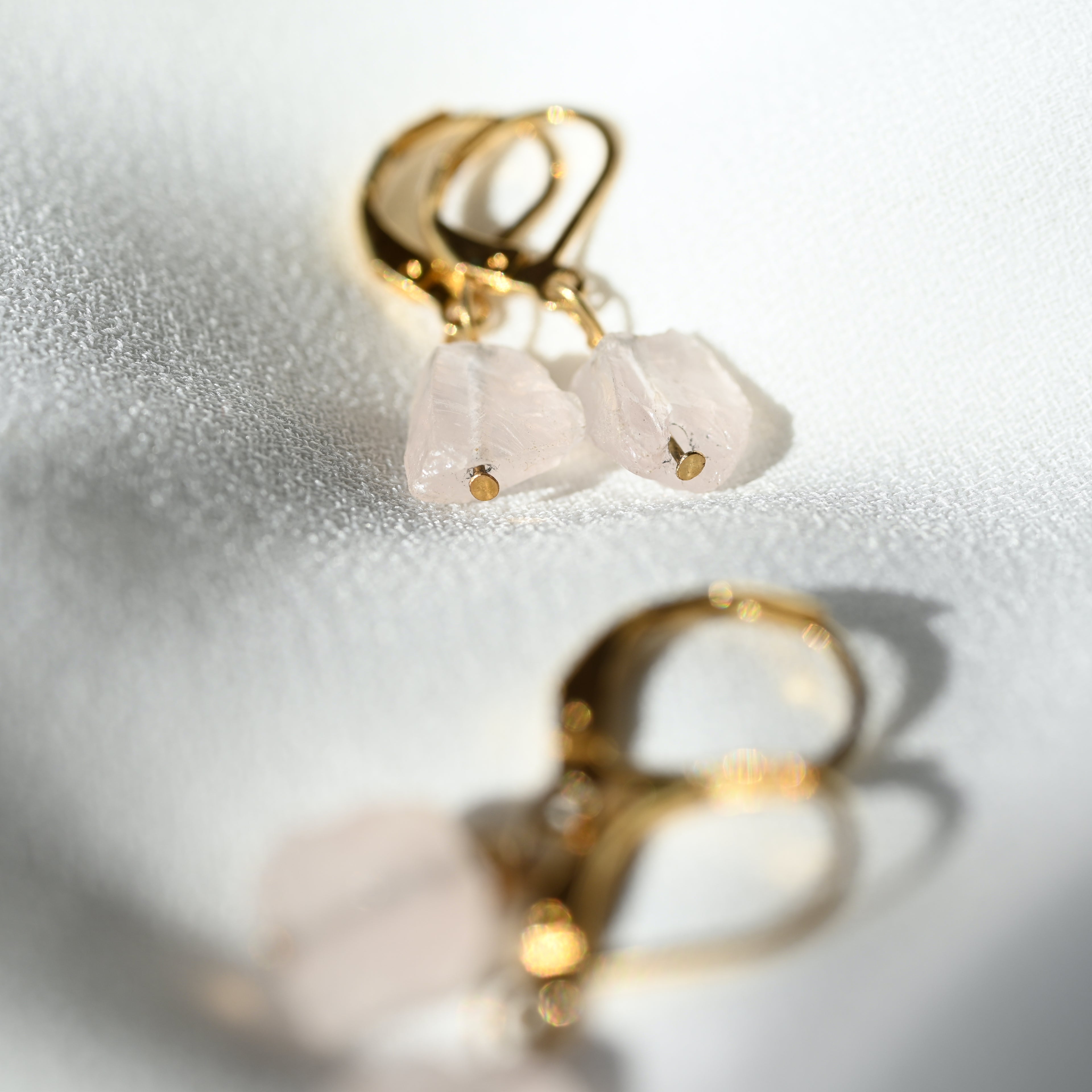 ROSE QUARTZ DROP EARRINGS