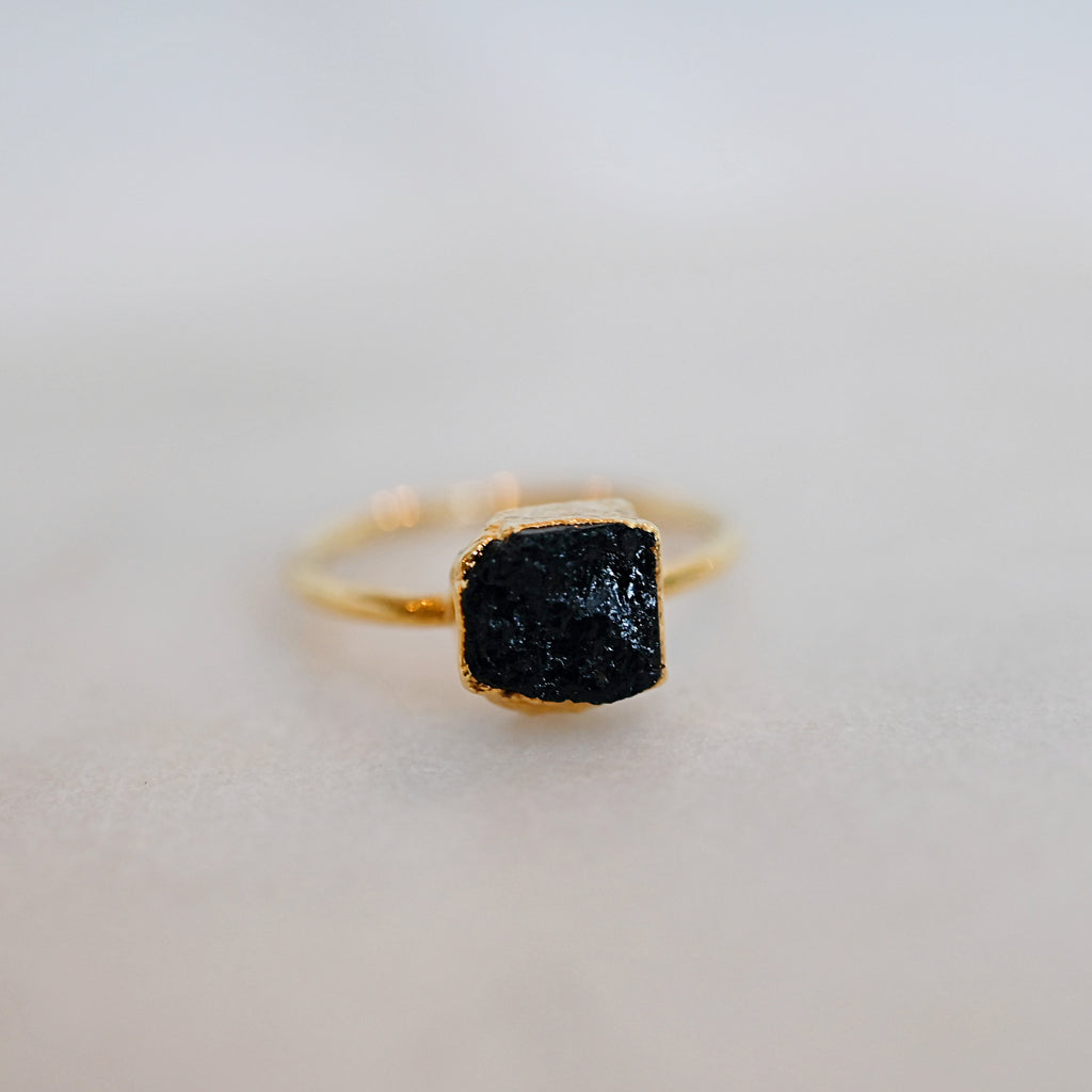 BLACK TOURMALINE COCKTAIL RING