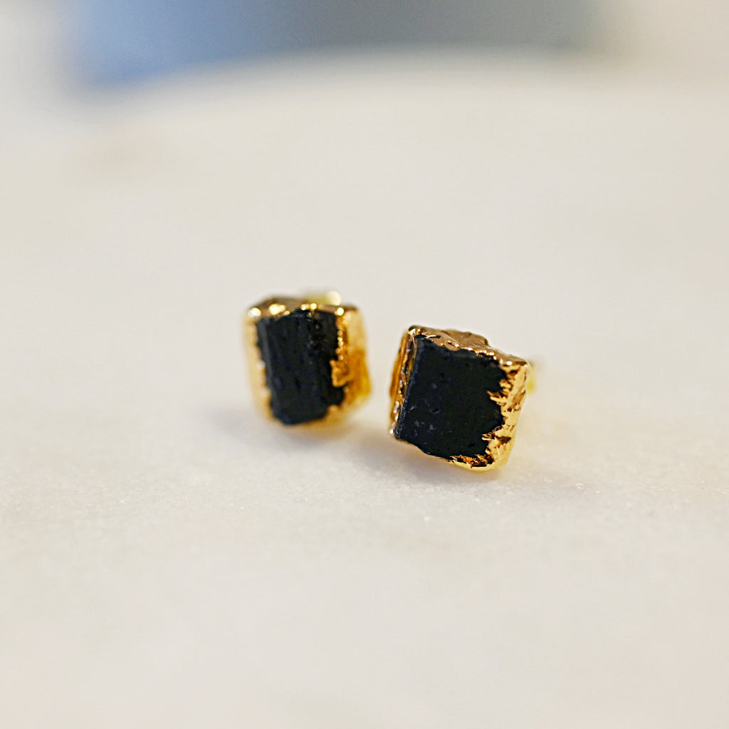 BLACK TOURMALINE EARRINGS