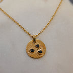 BLACK TOURMALINE MEDALLION NECKLACE