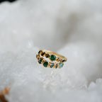 EMERALD STATEMENT RING WITH CUT EMERALD