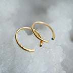 EMERALD OPEN RING