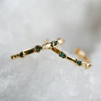 EMERALD HOOP EARRINGS