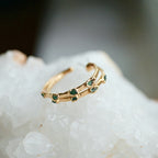 EMERALD HOOP EARRINGS