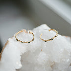 EMERALD HOOP EARRINGS