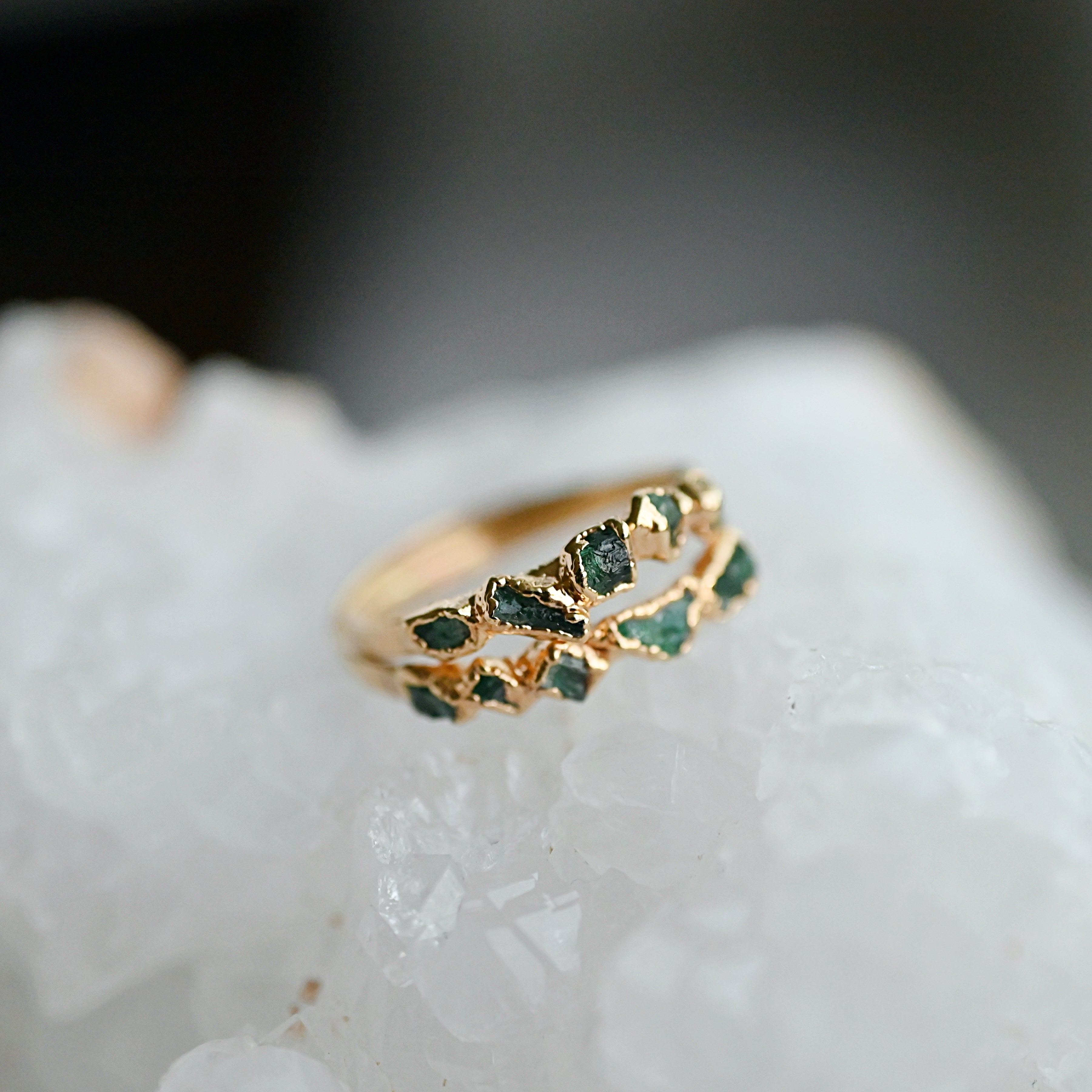 EMERALD STATEMENT RING