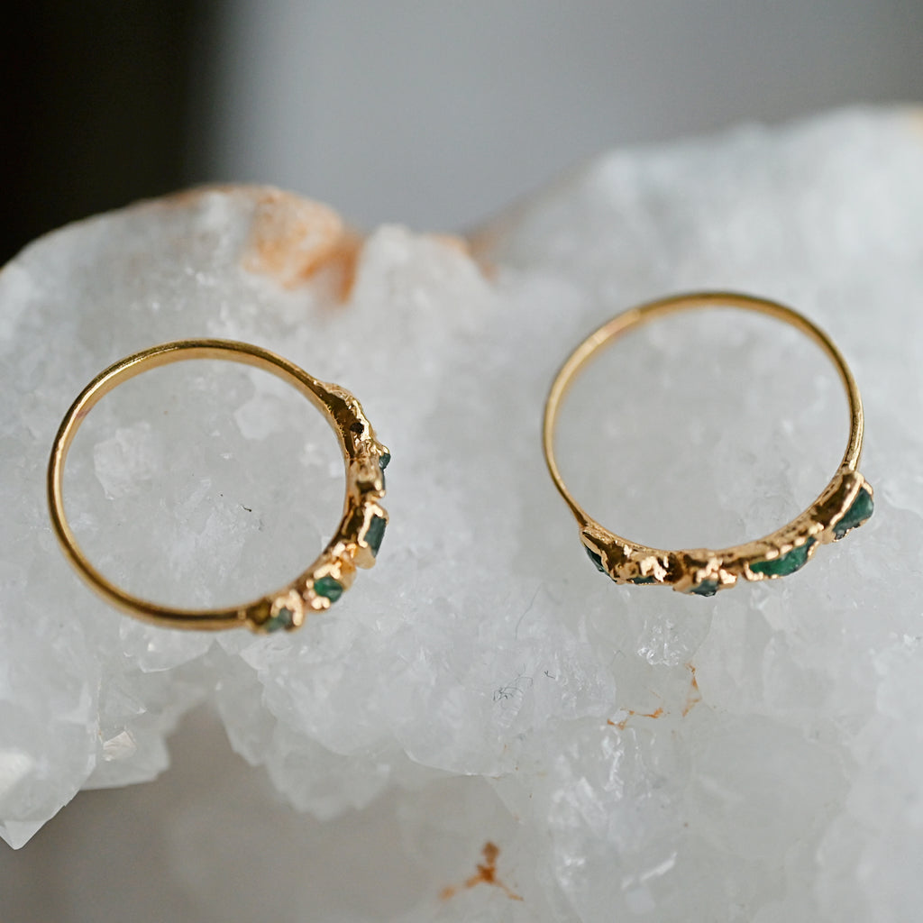 EMERALD STATEMENT RING