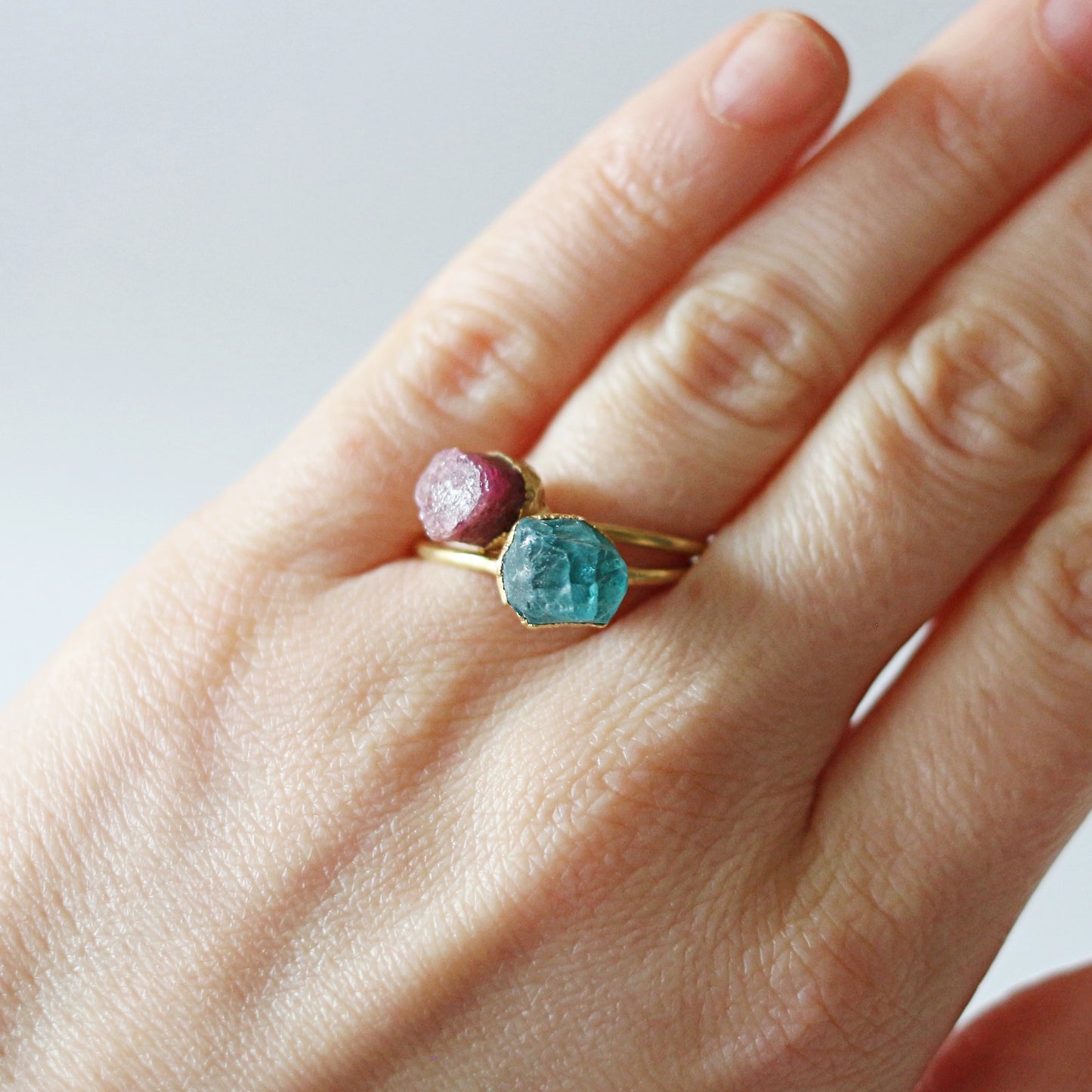 PINK TOURMALINE, APATITE RING