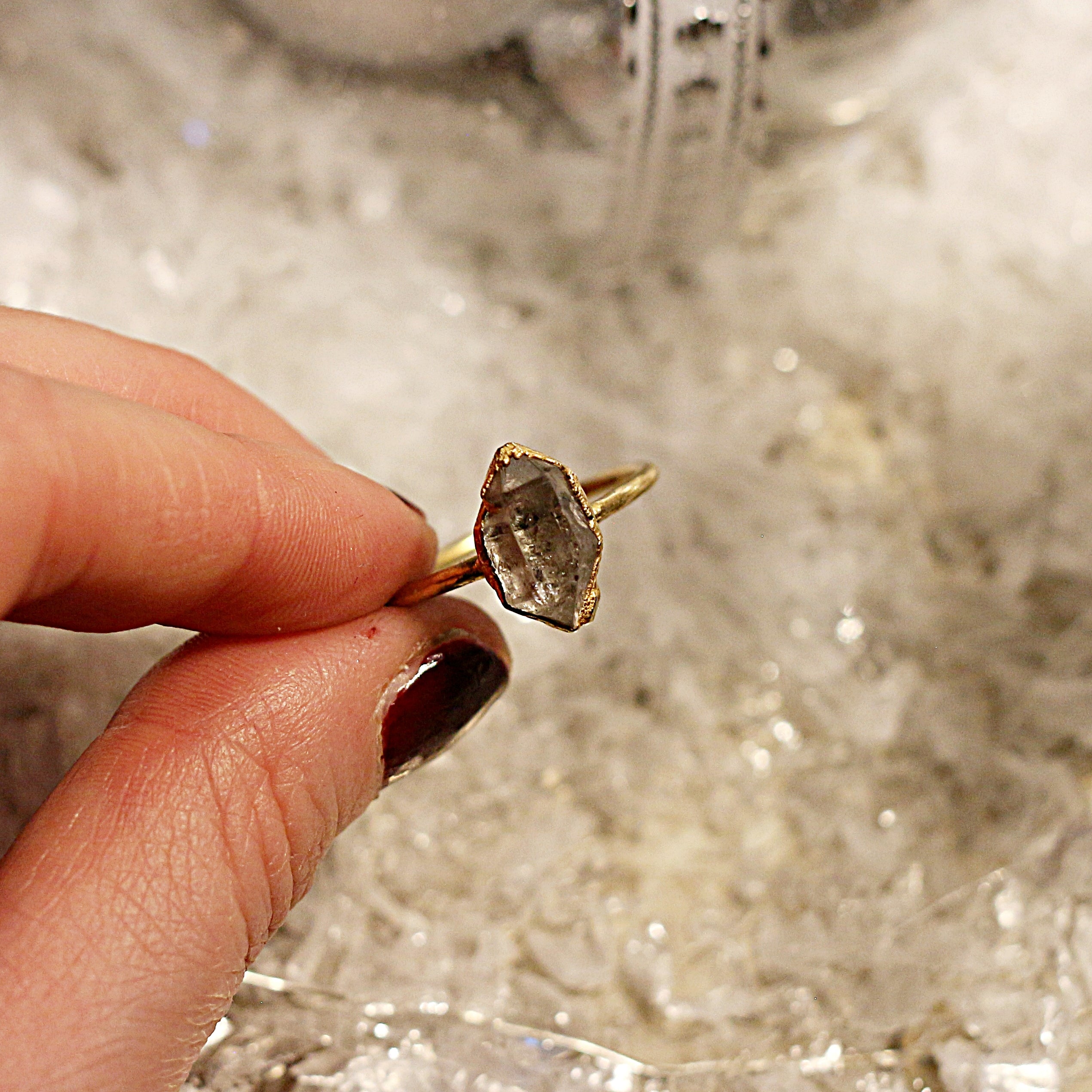 HERKIMER DIAMOND MIDI RING