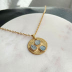 AQUAMARINE MEDALLION NECKLACE