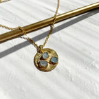 AQUAMARINE MEDALLION NECKLACE