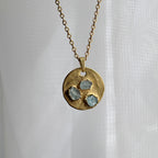 AQUAMARINE MEDALLION NECKLACE