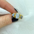 TRIPLE MOONSTONE RING