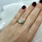 TRIPLE MOONSTONE RING