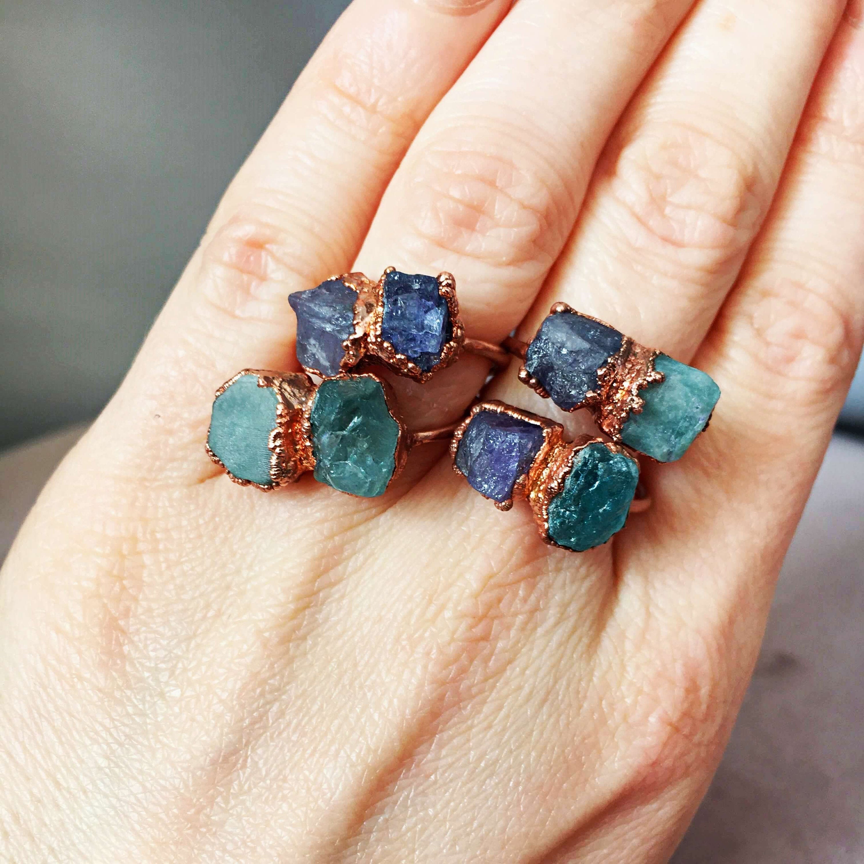 TANZANITE TWO-STONE RING