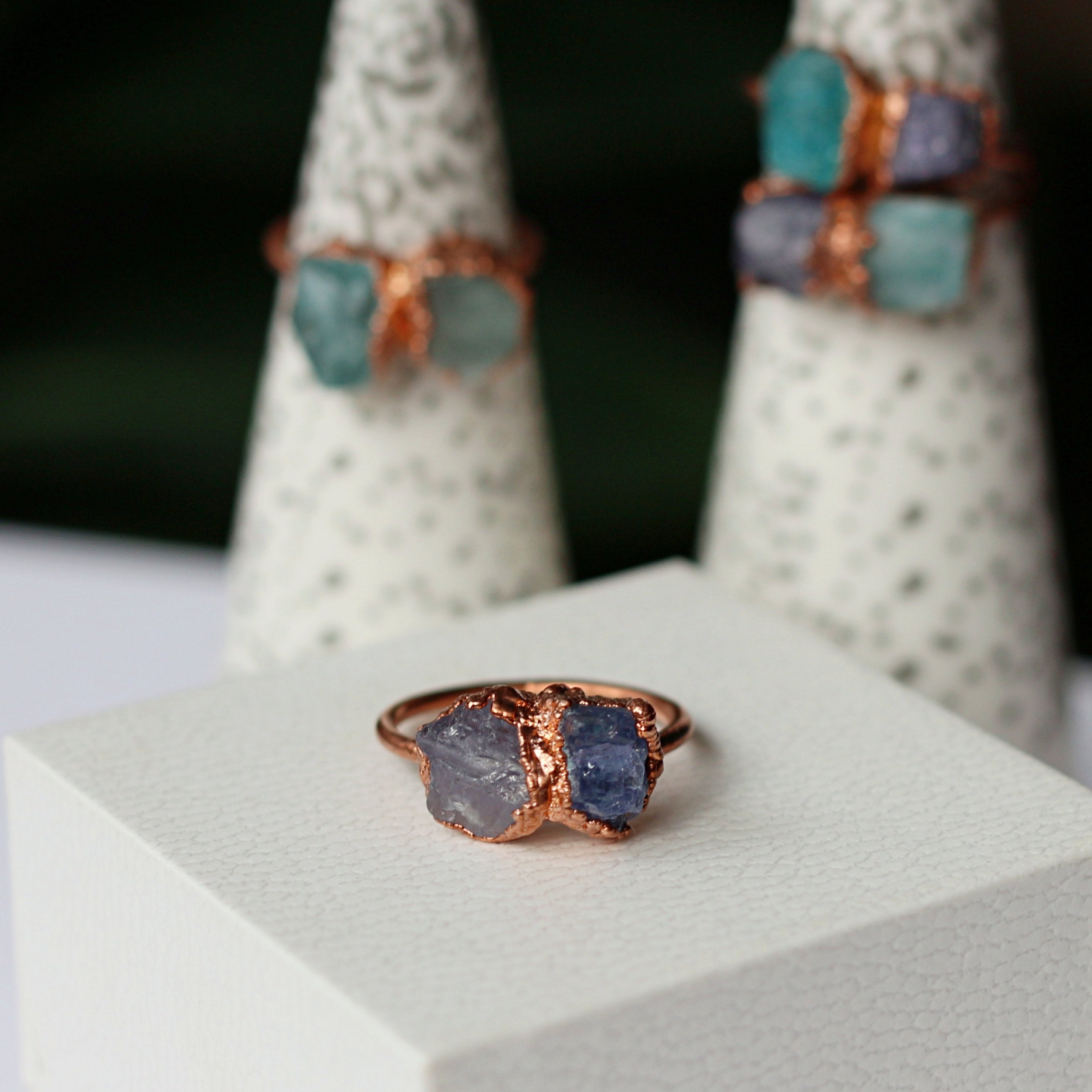 TANZANITE TWO-STONE RING
