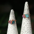 APATITE &amp; PINK TOURMALINE COCKTAIL RING