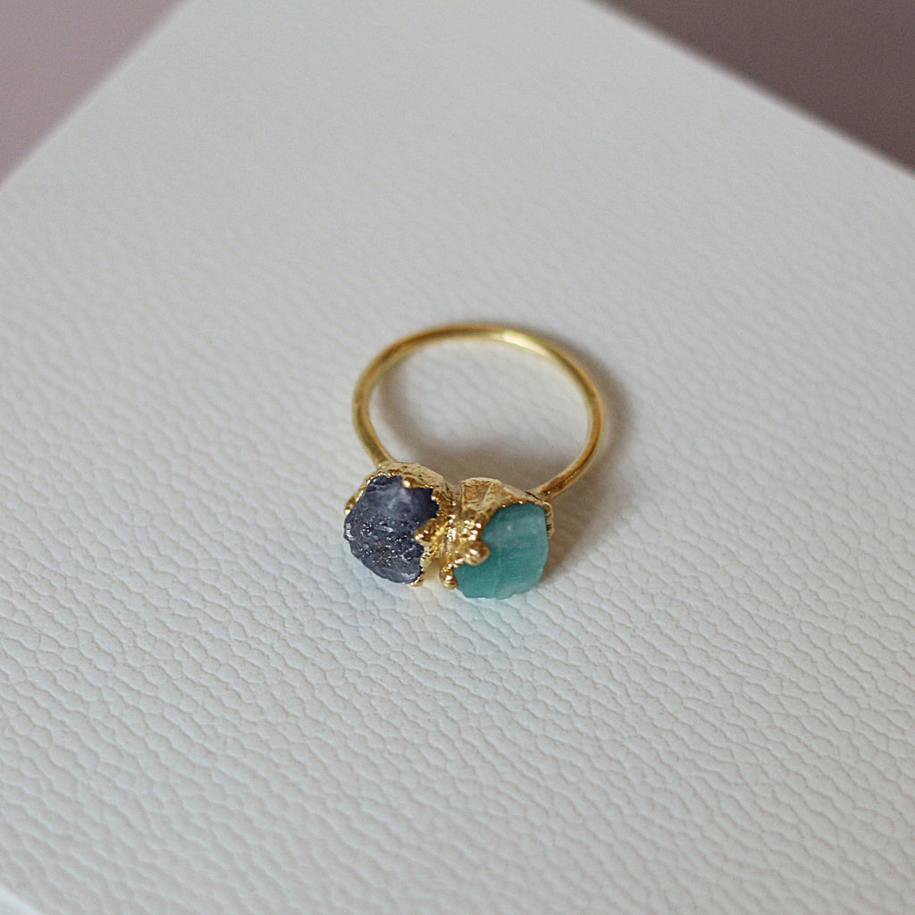 TWO-STONE UNIQUE RING