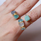 Raw crystal jewelry.