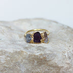 TANZANITE, AMETHYST, ROSE QUARTZ COCKTAIL RING